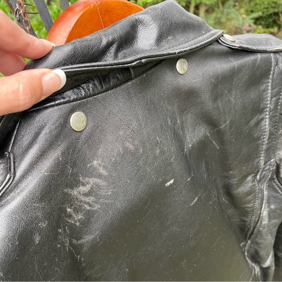 Vintage Harley Davidson black leather motorcycle jacket mens 42 - Picture 10 of 10